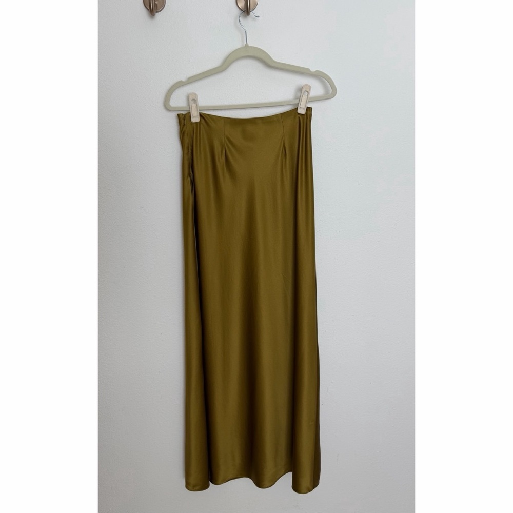 SRG Marion Silk Skirt in Chartreuse, size S, NWT - Picture 3 of 6